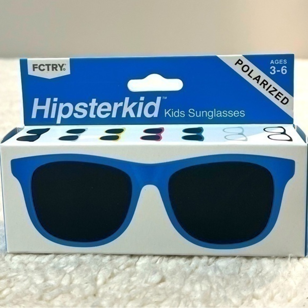 FCTRY “Hipsterkid" Blue Polarized Kids Sunglasses